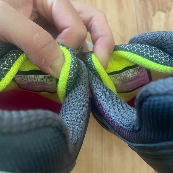 Fila memory TKO TT 4.0 ombré Pink Yellow Athletic Shoes trail running Womens 11 - Picture 6 of 13